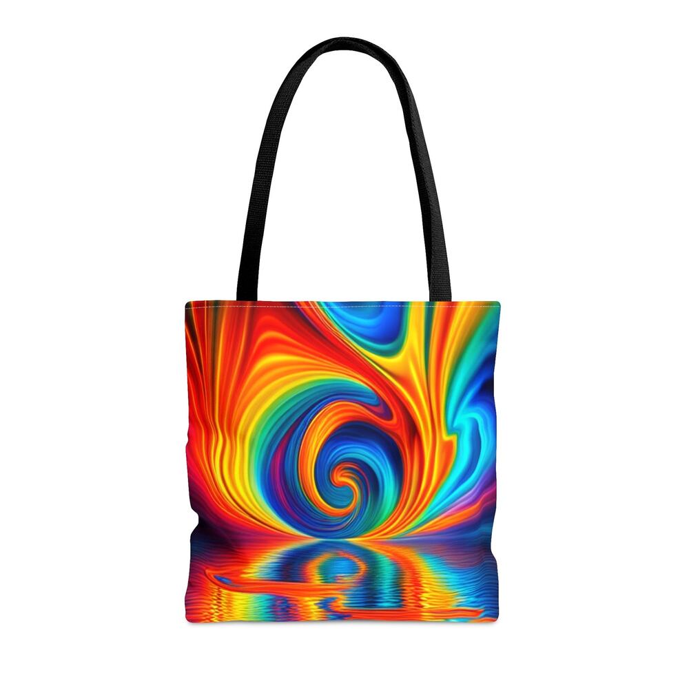 Tye Dye Swirls and Ripples #8 Tote Bag 100% Polyester